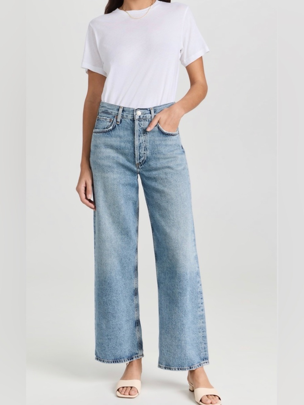 Agolde Ren Wide-Leg High-Rise Jeans NWT - Picture 6 of 6